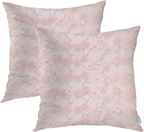 Vista 17 de Batmerry Bunny Basket of Flowers Cute Rabbit Spring Scene Throw Pillow Covers, A Cute Bunny Flowers Decorative Pillow Covers Digital Printing