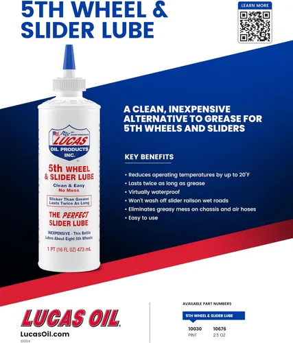 Vista 2 de Lucas Oil 10030 Lubricante para 5ª rueda y deslizante, 1 pinta