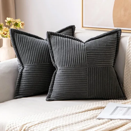 Vista 63 de MIULEE Juego de 2 fundas de almohada decorativas para sofá, cama y sala de estar, 20 x 20 pulgadas, beige, acento bohemio, cojines de estilo tirada