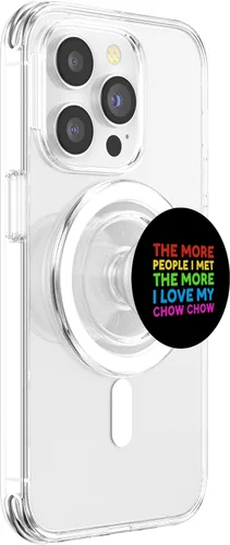Vista 3 de Dog More People I Met The More I Love My Chow Chow PopSockets MagSafe PopGrip for iPhone