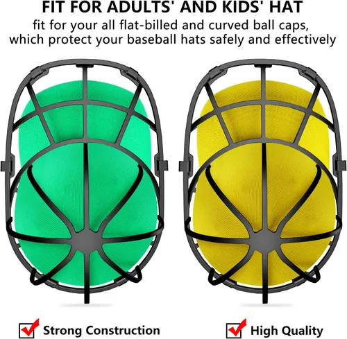 Vista 5 de Coopache Paquete de 4 arandelas de gorras para gorra de béisbol para lavadora, marco de lavado de bolas, protector de limpiador de sombreros