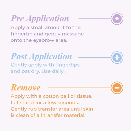 Vista 2 de Godefroy Mybrows - Kit de cuidado de 3 pasos para tatuajes temporales, transferencias de cejas y sellos de cejas