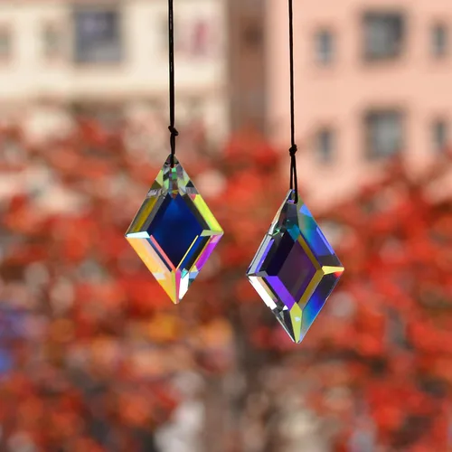 Vista 25 de STINO - 2 piezas prismas atrapasoles de bola de cristal de 4cm, atrapasoles colgantes con prisma de vidrio, creador de arcoíris para ventanas