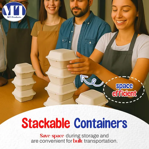 Vista 4 de MT Products White Cake Slice Contenedor de 6 x 6 x 3 pulgadas, contenedor desechable para alimentos, paquete de 30