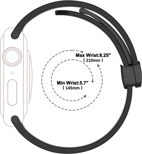 Vista 6 de Correa deportiva compatible con Garmin Forerunner 965, correa de repuesto de silicona suave con hebilla magnética compatible con Garmin Forerunner