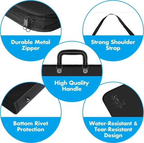 Vista 3 de Vantasii Estuche portafolio de arte negro