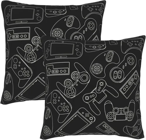 Vista 12 de Perinsto - Juego de 2 fundas de almohada decorativas con lindos perros cachorros, fundas de cojín suaves para sofá, sofá cama, decoración del hogar