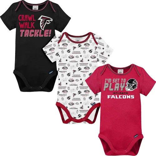 Vista 23 de Gerber - Mameluco unisex de manga corta para bebé, equipo de la NFL, paquete de 3