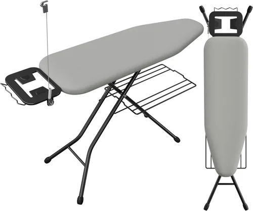 Vista 10 de Yaheetech - Tabla de planchar con soporte para plancha, soporte para cables y perchero, 43 x 14 pulgadas