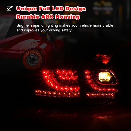 Vista 3 de ROXX Conjunto de luces traseras LED para Volkswagen Golf 5/GTI 2006, 2007, 2008, 2009, 2009, luces traseras de repuesto para Volkswagen Rabbit