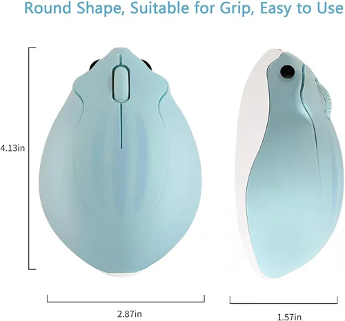 Vista 9 de Ratón inalámbrico con forma de hámster con forma de hámster, portátil de 1200 DPI USB inalámbrico para PC, Mac, computadora portátil, regalo