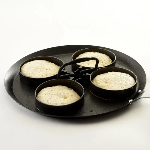 Vista 7 de Nonstick anillo de silicona para panqueques y huevos, 4 unidades, talla única , Negro