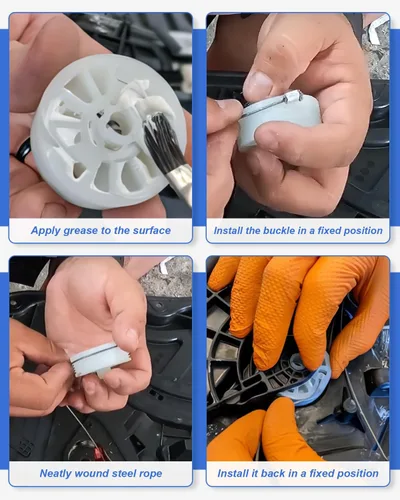 Vista 6 de Carrete de engranaje de tambor para elevalunas compatible con Kia Optima 2016 2017 2018 2019 2020, engranajes elevalunas reemplazan 82481D4000