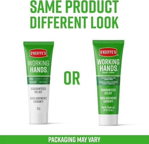 Vista 4 de O'Keeffe's Working Hands Crema de manos, para manos extremadamente secas y agrietadas, tubo de 1 oz, (paquete de 6)