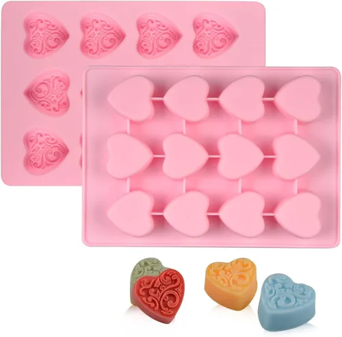 Vista 20 de Moldes de silicona para bombas de chocolate caliente de 24 agujeros, 2 paquetes de mini moldes de semiesfera de 1 pulgada de media esfera para hacer