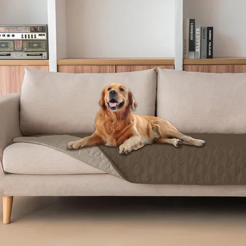 Vista 140 de gogobunny Funda de cama 100 % impermeable de doble cara para perro, manta para mascotas, sofá, protector de muebles para niños, perros y gatos, gris