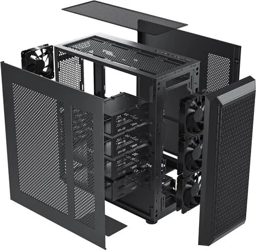 Vista 3 de DARKROCK Classico Storage Master ATX NAS - Carcasa para computadora con Negro
