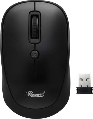 Vista 5 de Rosewill RWM-001 Ratón portátil inalámbrico compacto de viaje, sensor óptico, receptor inalámbrico USB, DPI ajustable, 4 botones, estilo de oficina