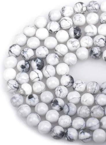 Vista 35 de Cuentas sueltas de 0.315 pulgadas/8mm de piedra natural redonda para hacer joyas con cordón elástico