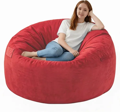 Vista 49 de Silla de Puf de 3 Pies, Sillas de Puf Cómodas con Relleno de Espuma Viscoelástica, Sofá de Puf Esponjoso con Funda de Terciopelo Holandés, Sillas