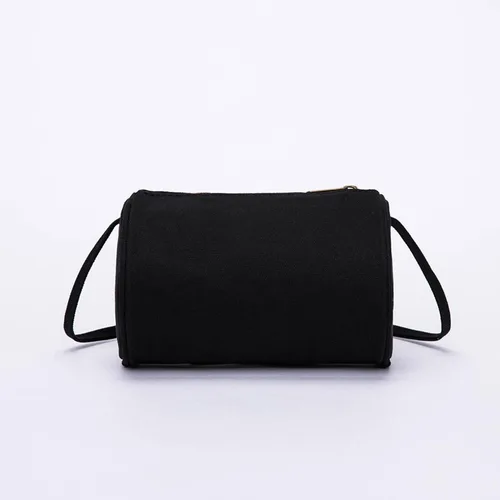 Vista 8 de Bolso de hombro popular para mujer con forma de cilindro simplemente nuevo, Negro