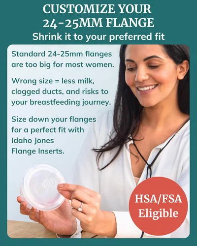 Vista 2 de Insertos de brida para extractores de leche – Silicona – Convertir 0.945 in a 0.512 in – Reemplazo de piezas de bomba – Compatible con Spectra