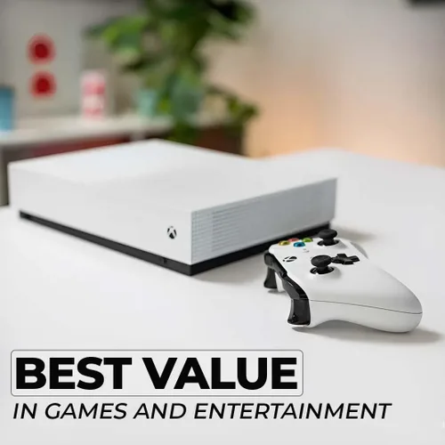 Vista 7 de Zeust Xbox One S 1TB All-Digital Edition Console Bundle - Includes the Xbox One Series S Console White, 1x Wireless Controller, and a Microfiber