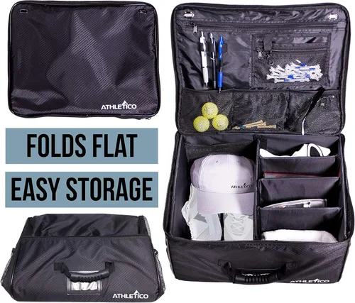 Vista 5 de Athletico - Organizador para cajuela de carro de golf, para guardar accesorios de golf, plegable cuando no se utiliza