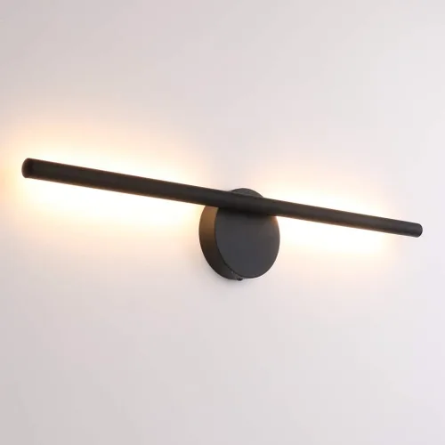 Vista 8 de Aipsun Aplique de pared negro giratorio 360° LED negro lámpara de pared para dormitorio, sala de estar, hotel, pasillo, pasillo, blanco cálido, 3000