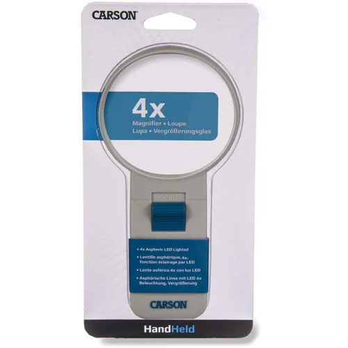 Vista 5 de Carson Lupa asférica iluminada de mano 4x iluminada LED (SV-40)