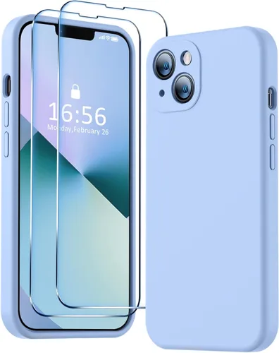 Vista 68 de BossKiss Funda compatible con iPhone 13, silicona de alta calidad mejorada [protección de cámara] [2 protectores de pantalla]