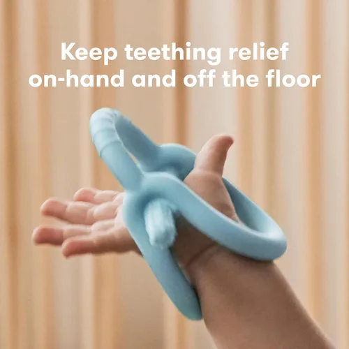 Vista 2 de Frida Baby Get-A-Grip BabyTeether para aliviar la dentición Juguetes de dentición de silicona 100% de grado alimenticio para bebés de 0 a 6, 12