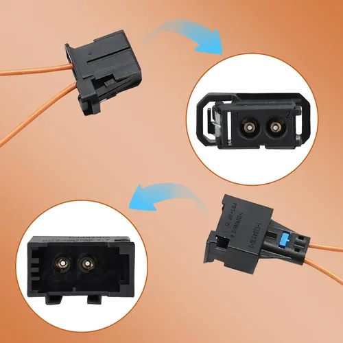 Vista 5 de Paquete de 2 bucles de prueba de fibra óptica automotriz, adaptador hembra y macho, herramienta de cable de diagnóstico automático, compatible