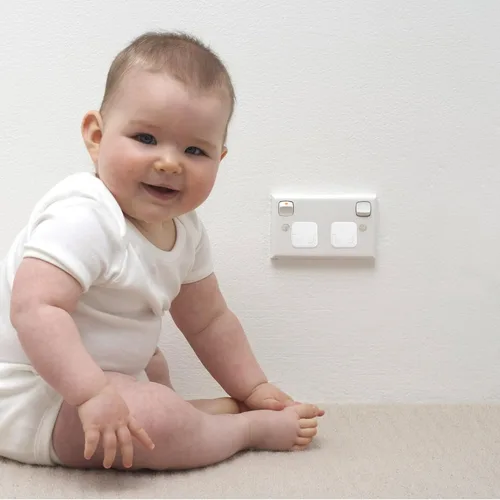 Vista 4 de Levemolo 12pcs Babyproof Socket Covers for Standard Wall Outlets Safety Electrical Outlet Caps Protecting Hands Easy to Install for Home Safety