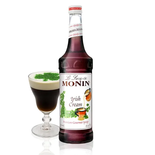 Monin - Jarabe de crema irlandesa | Jarabe prémium para lattes, mochas y más | Etiqueta limpia sin sabores artificiales, sin conservantes