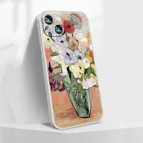 Vista 41 de Van Gogh - Funda para iPhone 12 Pro Max, diseño de ramo de flores en un florero, resistente al agua y a prueba de golpes para iPhone 12 Pro Max