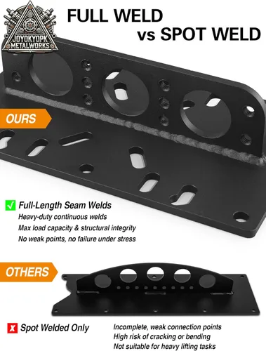 Vista 7 de LS - Placa elevadora de motor SBC BBC compatible con Ford 2,4 barriles Holley Spread Bore Carb placa de elevación universal del motor, negro