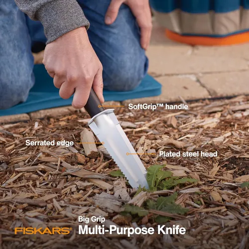 Vista 2 de Fiskars Brands 70796935 - Cuchillo de jardín de empuñadura grande, 1, Multicolor
