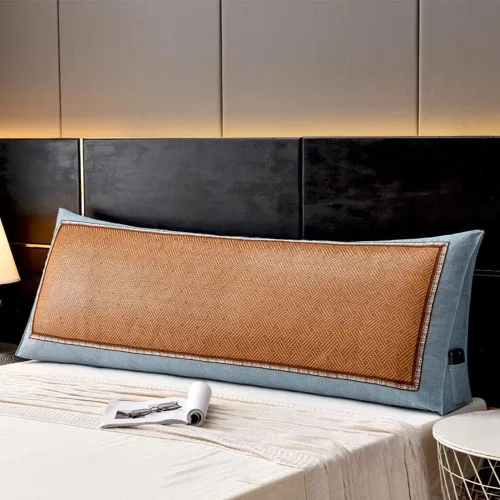 Vista 4 de Almohada triangular para cabecero, cojín triangular suave, almohada de lectura, respaldo grande, soporte de posicionamiento, almohada de cuña