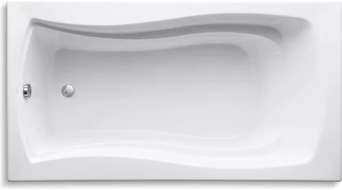 Kohler K-1229-0 - Bañera de acrílico con drenaje reversible de 5.5 pies, color blanco