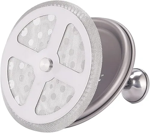 Vista 8 de LIXADA Cafetera de prensa francesa de titanio, 25.4 fl oz, resistente a la corrosión, mango plegable, olla de cocina para acampar al aire libre