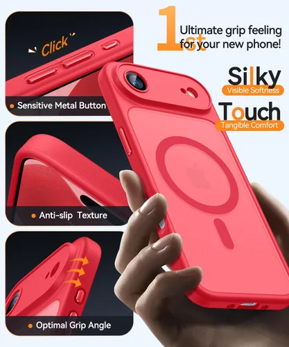 Vista 230 de CANSHN Funda magnética compatible con iPhone Air (6.5 pulgadas), mejorada [protección completa de la cámara] [compatible con Magsafe]