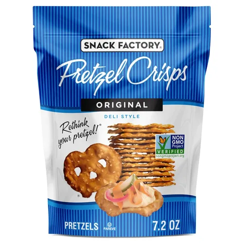 Vista 17 de Snack Factory Pretzel Crisps Galletas de pretzel de brioche, bolsa de 7.2 onzas