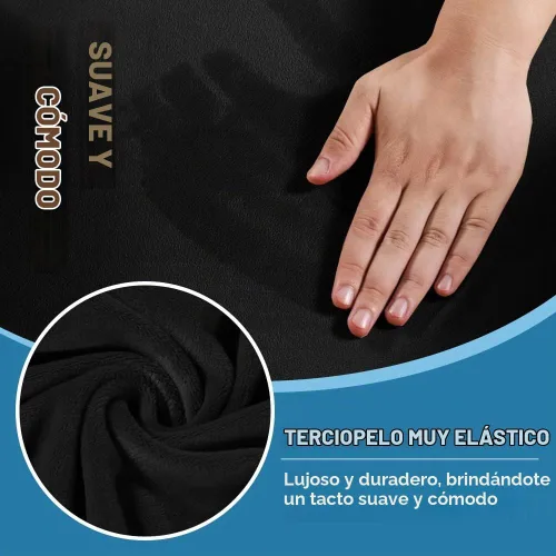 Vista 3 de H.VERSAILTEX Funda para sofá de 2 piezas, fundas para sillón con cojines en forma de T, funda para sofá de terciopelo grueso, protector de muebles
