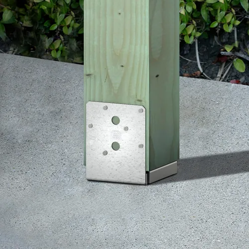 Vista 8 de Simpson Strong-Tie ABU66RZ ABU ZMAX Base de poste de separación ajustable galvanizada para 6x6 áspero