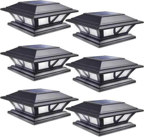 Vista 13 de SIEDiNLAR Luces Solares para Postes Exteriores 2 Modos Luz LED de Tapa para Valla de Terraza para Postes de 4x4 5x5 6x6 Decoración de Patio Jardín