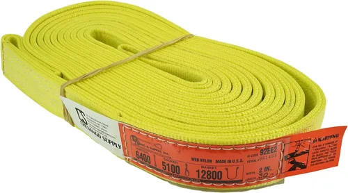 Vista 6 de DD Sling. Correa de 2 capas para levantamiento, de red de nylon, de doble ojal. Muy resistente (900 tejidos).Capacidad de carga vertical