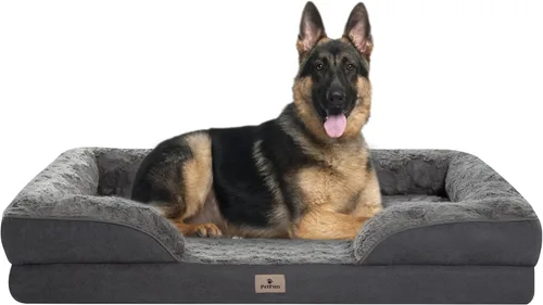 Vista 29 de Cama ortopédica para perros grandes - Gran sofá para perros lavable grande, sofá de espuma de apoyo para mascotas con funda extraíble y lavable