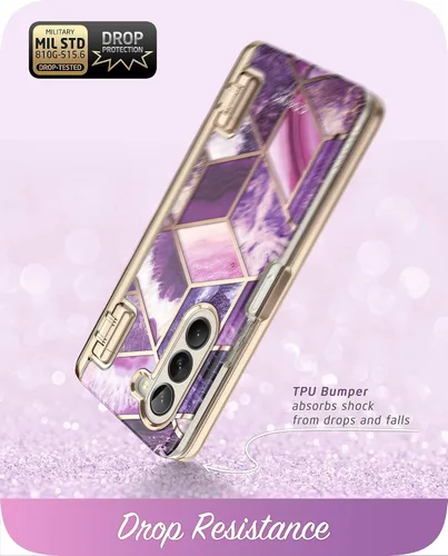 Vista 4 de i-Blason Cosmo - Funda para Samsung Galaxy Z Fold 5 con soporte para bolígrafo, protector de pantalla integrado, protección de bisagra, 3 fundas