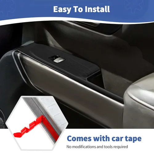 Vista 5 de RT-TCZ Panel de interruptor de ventana eléctrica Silverado para Chevy Silverado 2019-2021 para GMC Sierra 2019-2022, accesorios interiores de grano